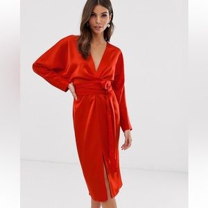 ASOS red cocktail dress